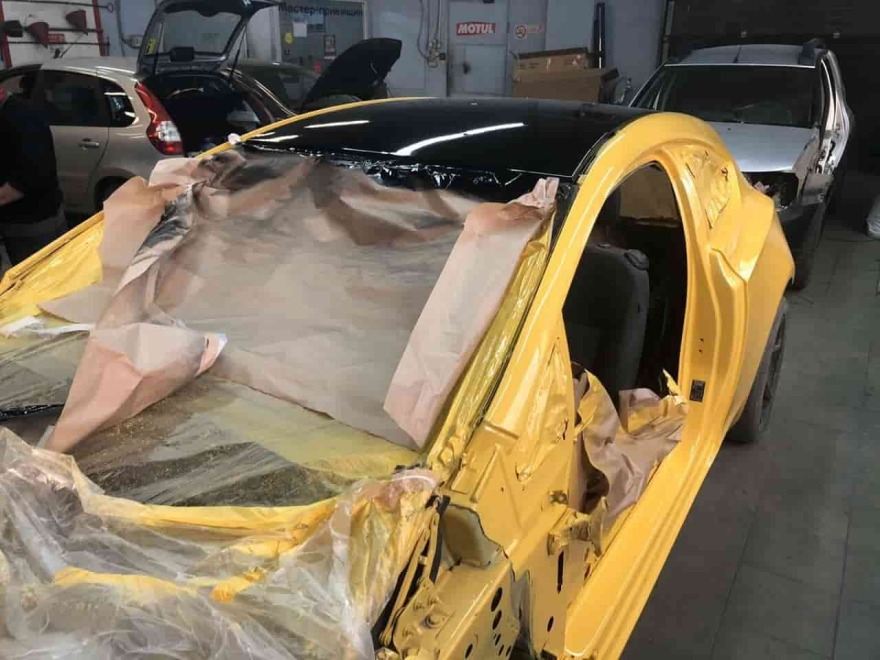 Полная покраска Opel Фото процесса покраски Opel